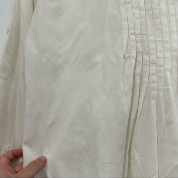 CP Shades White Cotton and Silk Blend Button Up Size Small Coastal Beach - Picture 6 of 7